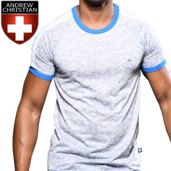 Photo1: [Andrew Christian] Athletic Burnout Raglan Tee