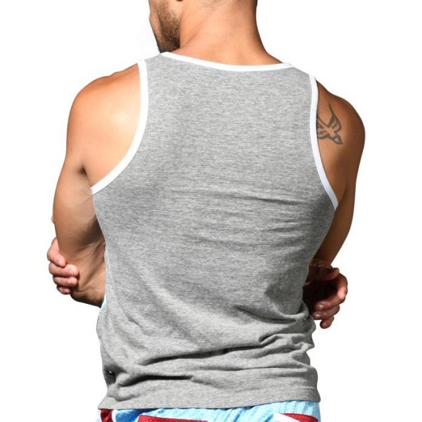 Photo4: [Andrew Christian] Action Stripe Tank Top
