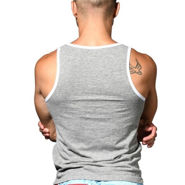 Photo5: [Andrew Christian] Action Stripe Tank Top