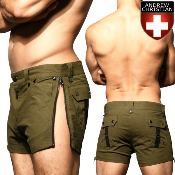 Photo1: [Andrew Christian] Capsule Army Shorts 2023