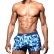 Photo2: [Andrew Christian] Blue Camo Snap Swim Shorts (2)