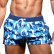 Photo7: [Andrew Christian] Blue Camo Snap Swim Shorts