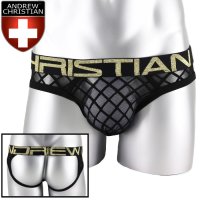 [Andrew Christian] Lattice Lace Sheer Frame Almost Naked Jockstrap