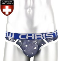 [Andrew Christian] Sheer Star Sparkle Mesh Brief