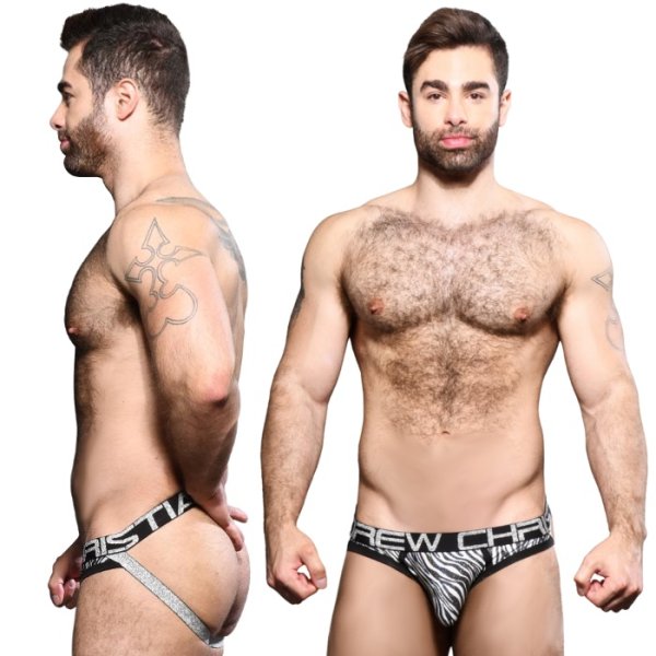 Photo2: [Andrew Christian] Metallic Zebra Brief Jock w/ Almost Naked