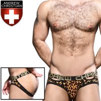 [Andrew Christian] Plush Leopard Comfort Jock w/ Almost Naked