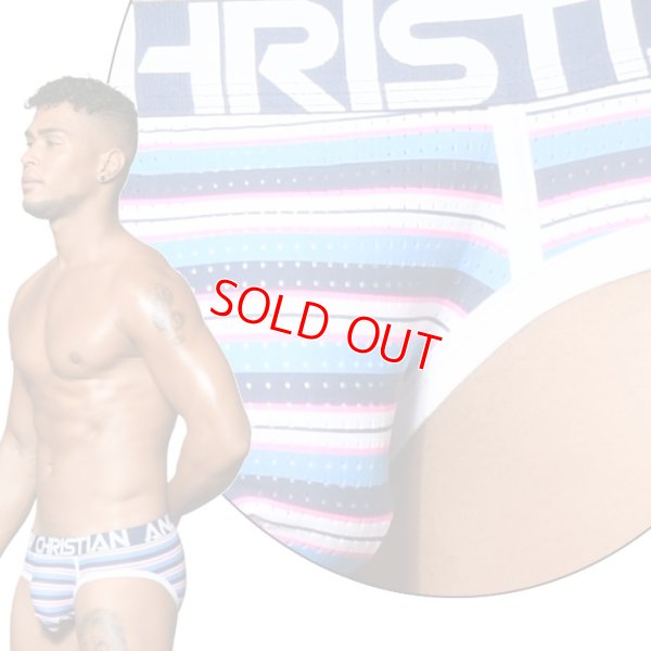 Photo6: [Andrew Christian] Newport Mesh Stripe Brief w/ Almost Naked