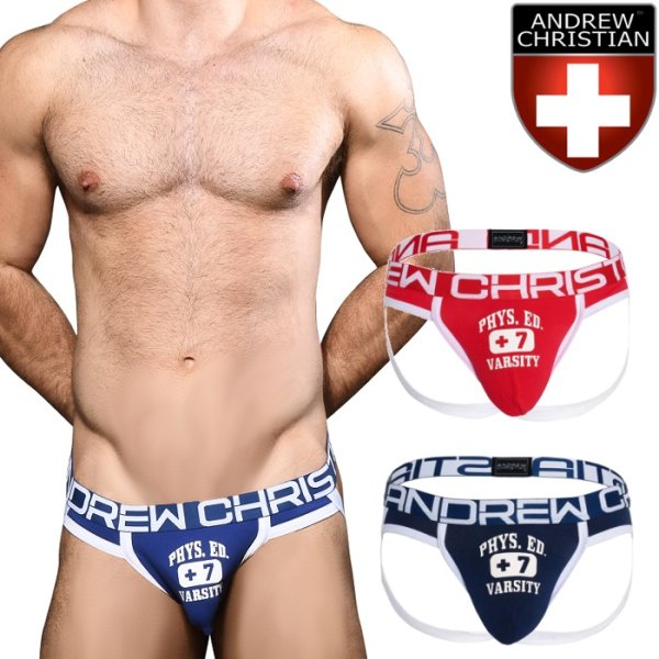 Photo1: [Andrew Christian] Phys. Ed. Varsity Jock w/ Almost Naked