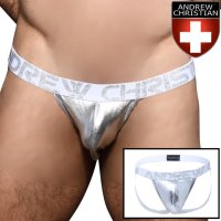 [Andrew Christian] Metallic Silver Jock w/ ALMOST NAKED?