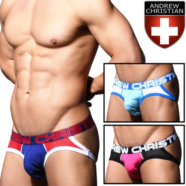 Photo1: [Andrew Christian] SHOW-IT Retro Pop Mesh Frame Jock