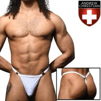 [Andrew Christian] PLATINUM BUCKLE THONG W/ ALMOST NAKED