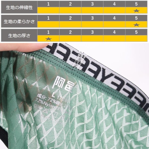 Photo13: Mesh Fabric Men's Bikini Underwear with 4 Colors Options