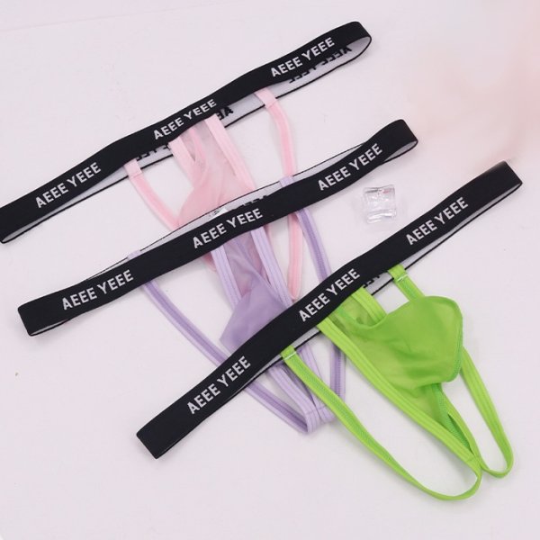 Photo13: Men's Mesh See-through Fabric Two-way underwear Jockstrap/Thong