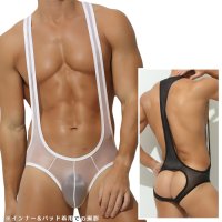 Men's Mesh See-through Fabric O-back Singlet