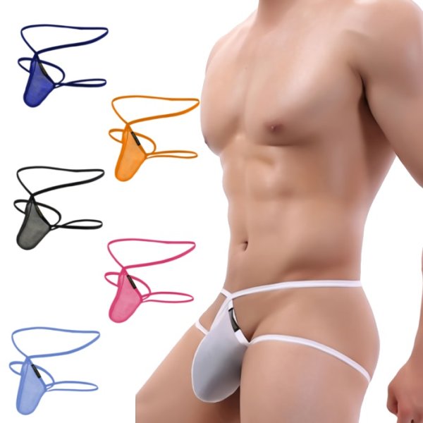 Photo1: [Brave Person] Water Drop Shape Double String Jockstrap