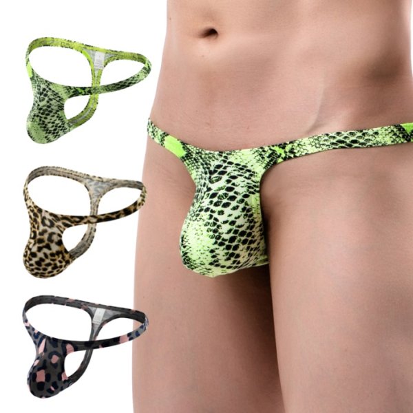 Photo1: Men's Thong Waffle Cloth Thong G-String