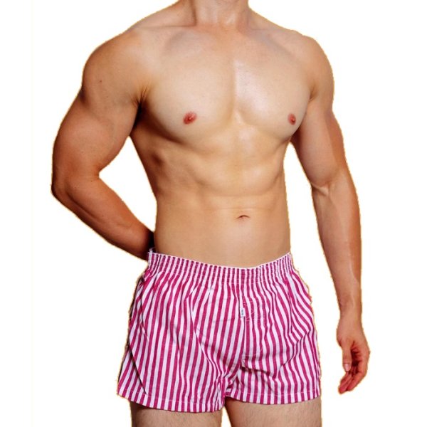 Photo3: D.M. Men's Check/Stripe Trunks Underwear