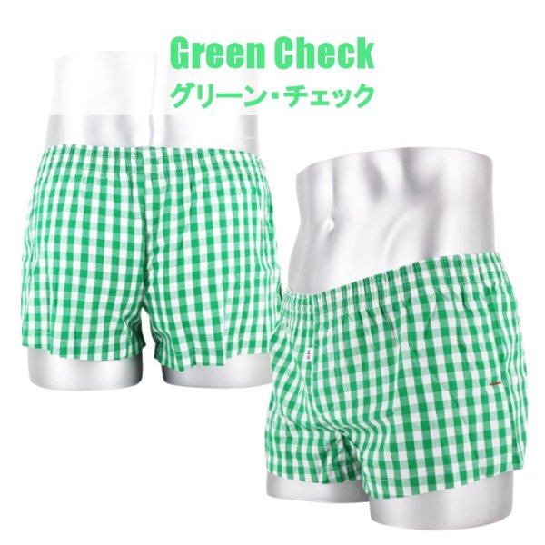 Photo21: D.M. Men's Check/Stripe Trunks Underwear