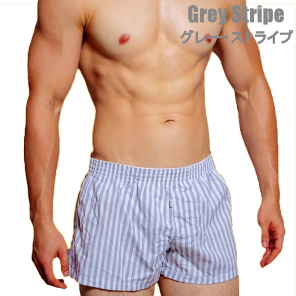Photo6: D.M. Men's Check/Stripe Trunks Underwear