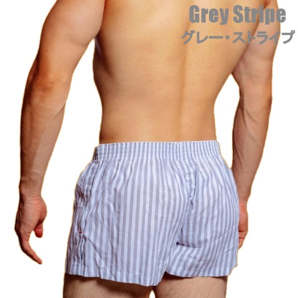 Photo7: D.M. Men's Check/Stripe Trunks Underwear