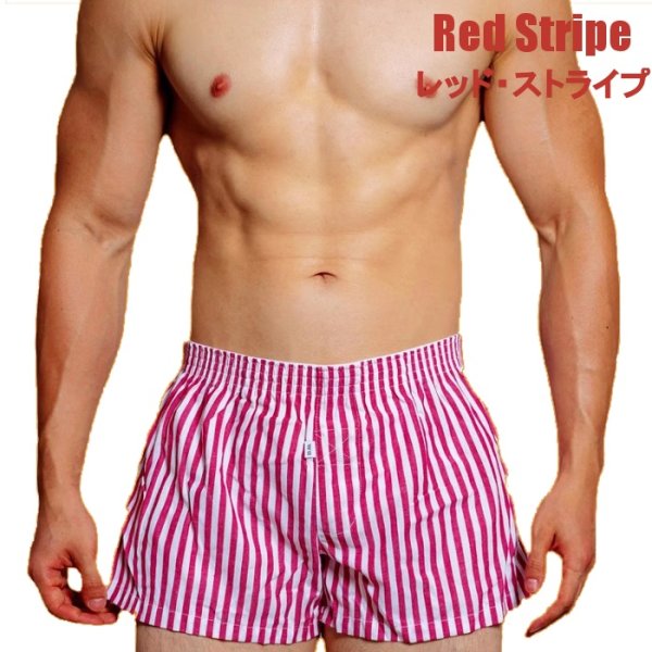Photo9: D.M. Men's Check/Stripe Trunks Underwear