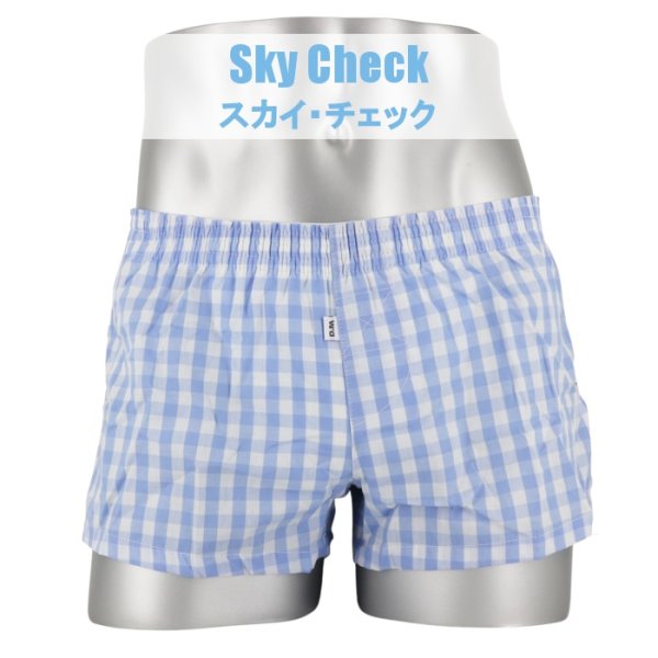 Photo15: D.M. Men's Check/Stripe Trunks Underwear