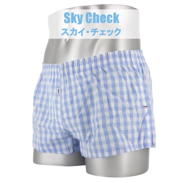 Photo16: D.M. Men's Check/Stripe Trunks Underwear