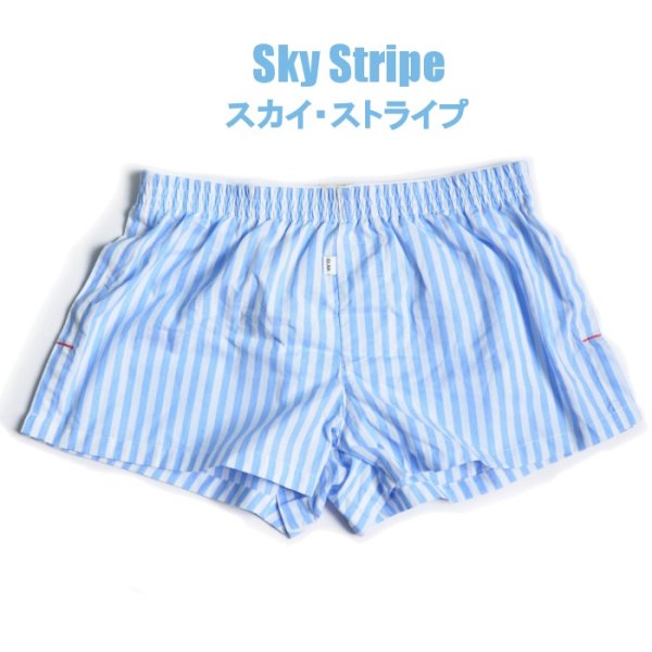 Photo14: D.M. Men's Check/Stripe Trunks Underwear
