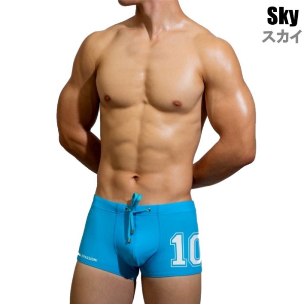 Photo17: [D.M.] Numbering Boxer Trunks Swimwear