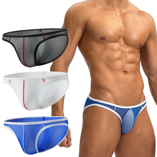 Photo1: [GTOPX] Men's ALL Mesh Fabric See- through Bikini