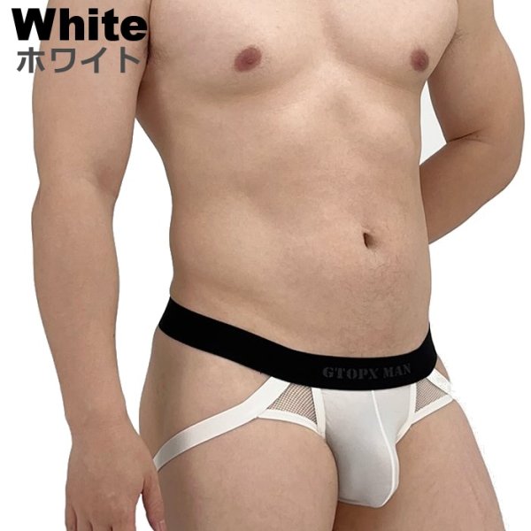 Photo2: [GTOPX] Men's Partial Mesh Fabric See- through Jockstrap