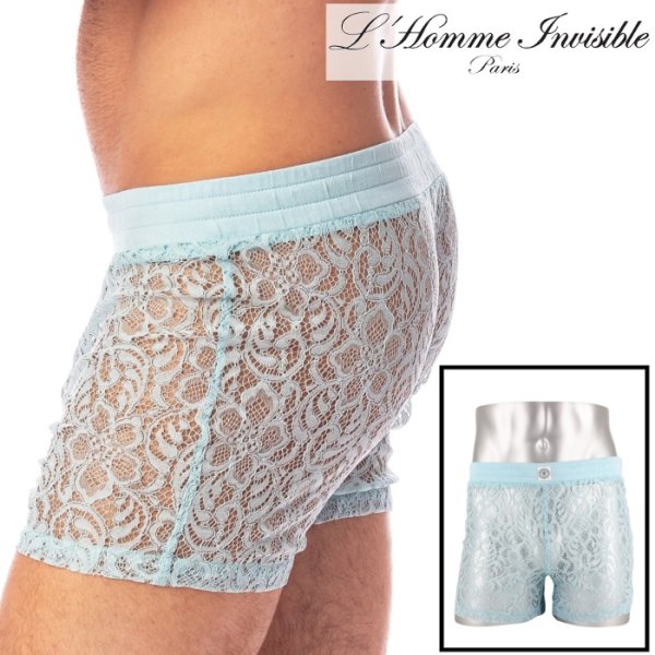 Photo1: [L'Homme Invisible] Fleur d'Ether Blue - Lounge Shorts