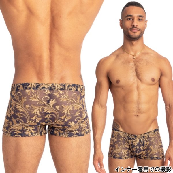 Photo2: [L'Homme Invisible] OPPULENCE ASSUM?E Shorty Push-Up Boxer