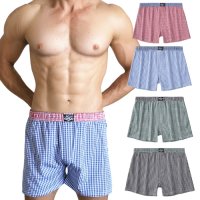 Men's Multi-function Soft Fabric Check Pattern Trunks Underwear