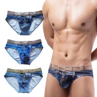 Men's Bikini Brief Demin Printing Bikini Brief