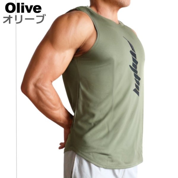 Photo5: Men's Tanktop Workout Sports wear Sleevless shirt