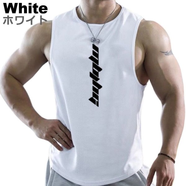 Photo6: Men's Tanktop Workout Sports wear Sleevless shirt