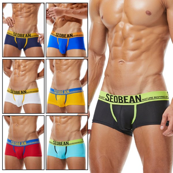 Photo1: Sporty Cotton Boxer Brief