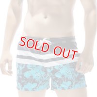 [Seobean] Swim Shorts Stripe ＆ Flower