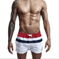 [Seobean] Swim Shorts White/Red/Navy