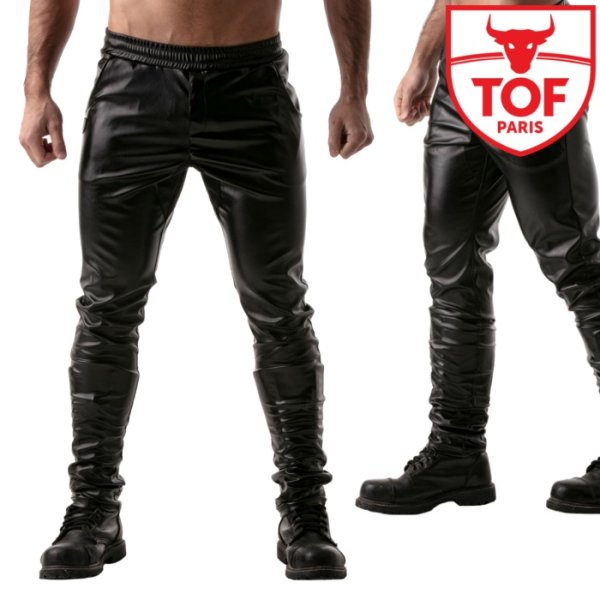 Photo1: [TOF Paris] FETISH SWEATPANTS BLACK