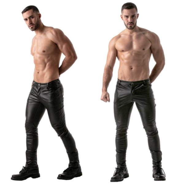 Photo2: FETISH FULL ZIP PANTS BLACK