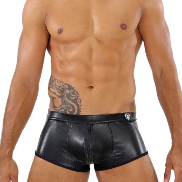 Photo2: [TOF Paris] FETISH FULL-ZIP BOXERS Black