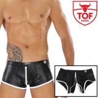 [TOF Paris] FETISH FULL-ZIP BOXERS Black/White