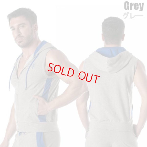 Photo3: [TOF Paris] ZIPPED SLEEVELESS HOODIE