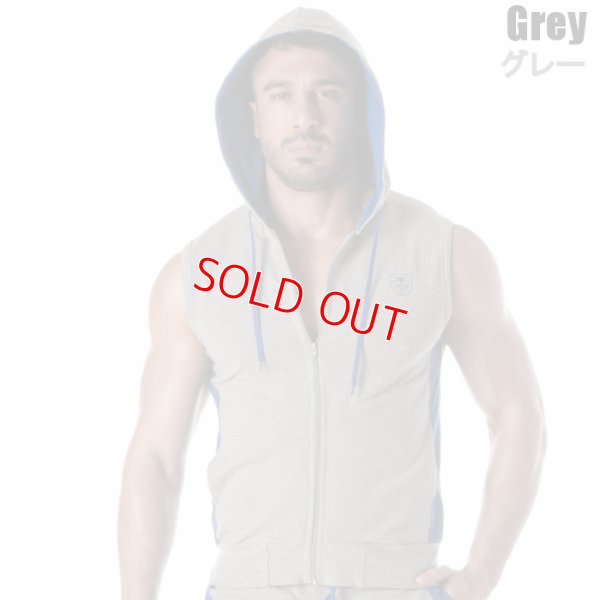 Photo4: [TOF Paris] ZIPPED SLEEVELESS HOODIE