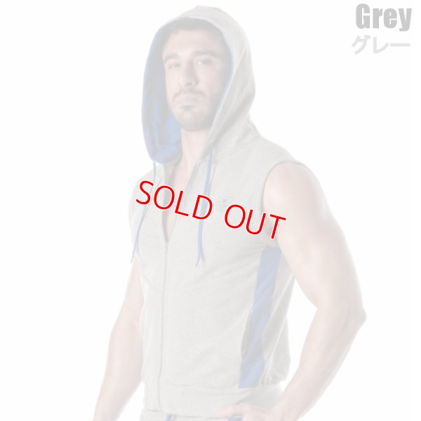 Photo5: [TOF Paris] ZIPPED SLEEVELESS HOODIE