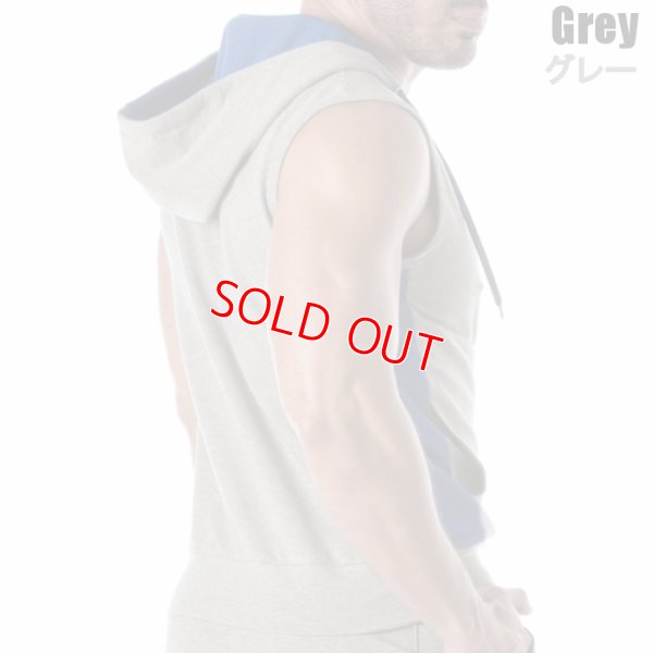 Photo6: [TOF Paris] ZIPPED SLEEVELESS HOODIE