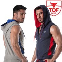 [TOF Paris] ZIPPED SLEEVELESS HOODIE