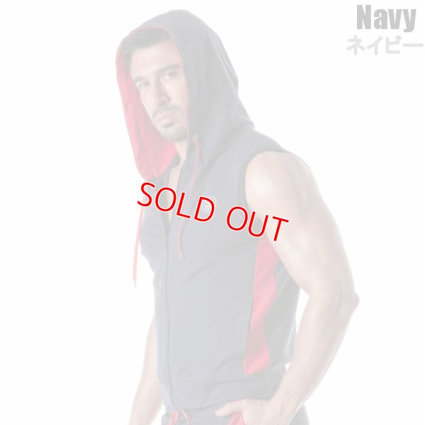 Photo9: [TOF Paris] ZIPPED SLEEVELESS HOODIE